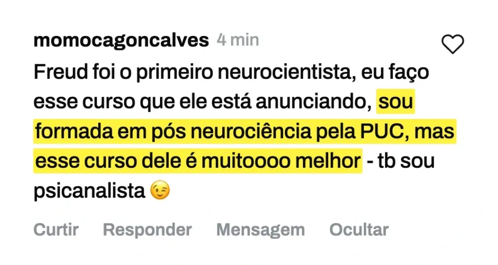 Depoimento de aluna