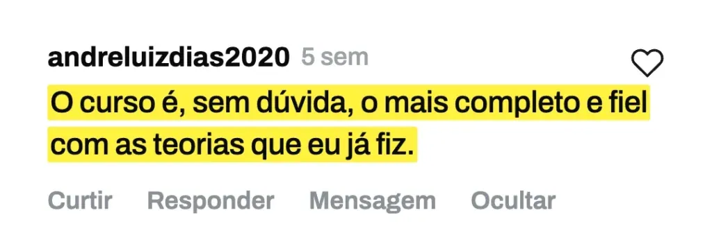 Depoimento de aluna