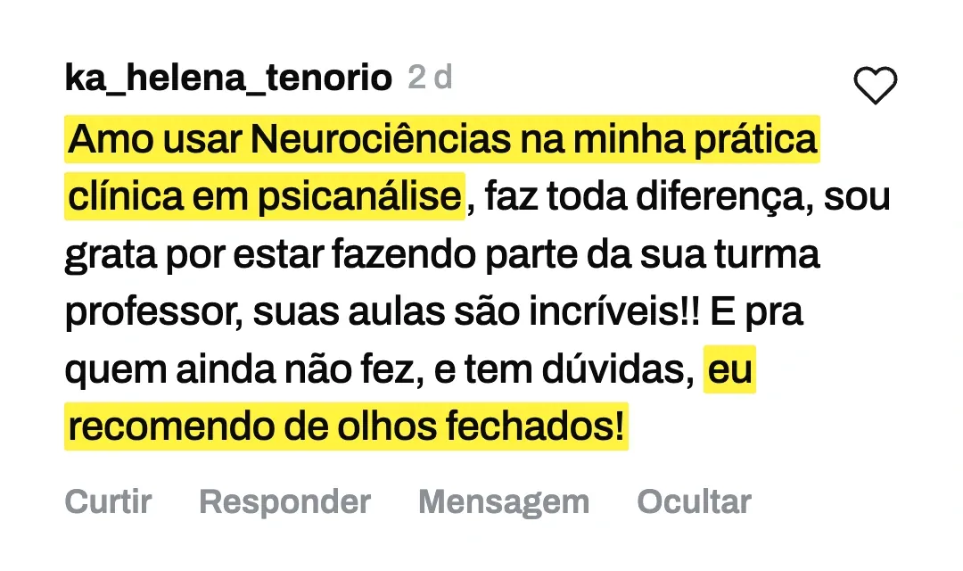 Depoimento de aluna