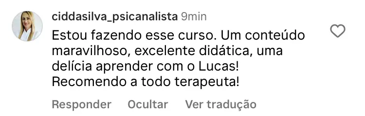 Depoimento de aluna